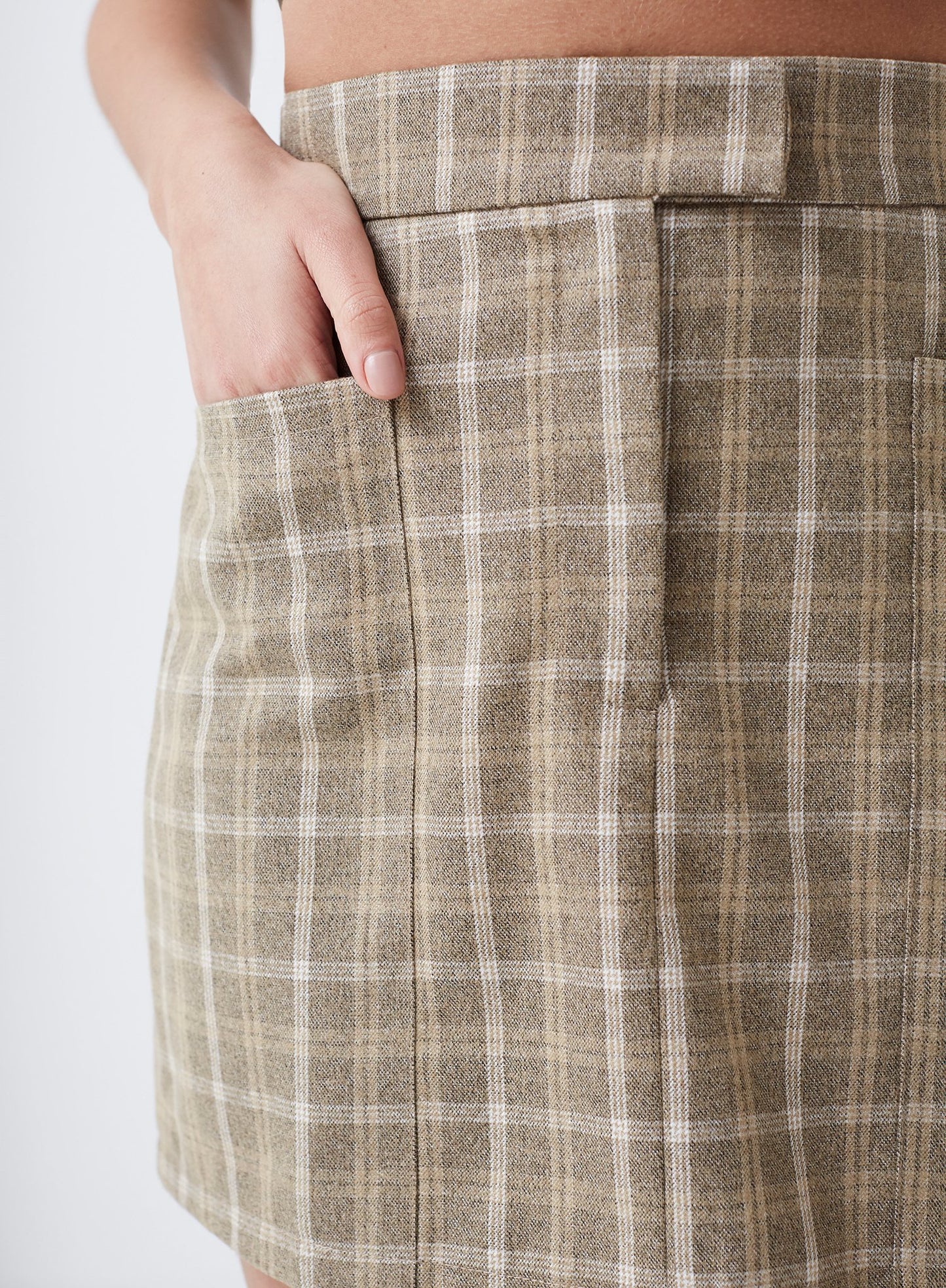 Chance Mini Skirt Beige Check