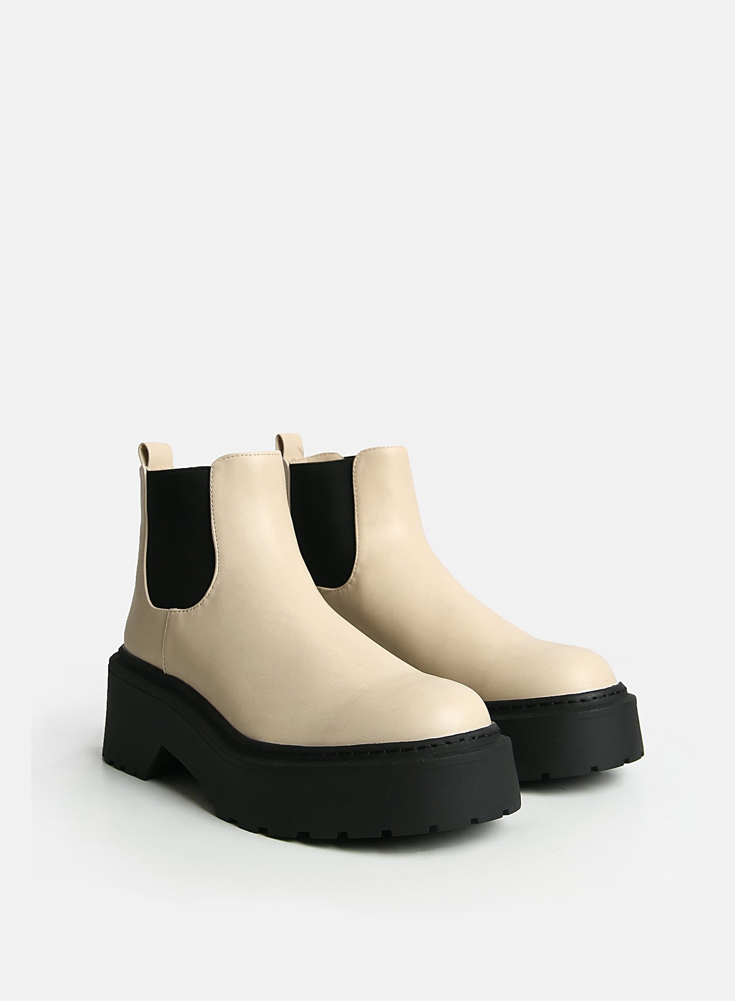 Ellis Chunky Chelsea Boots Cream