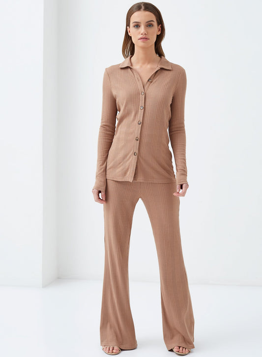 Rogue Flared Leg Trouser Nude
