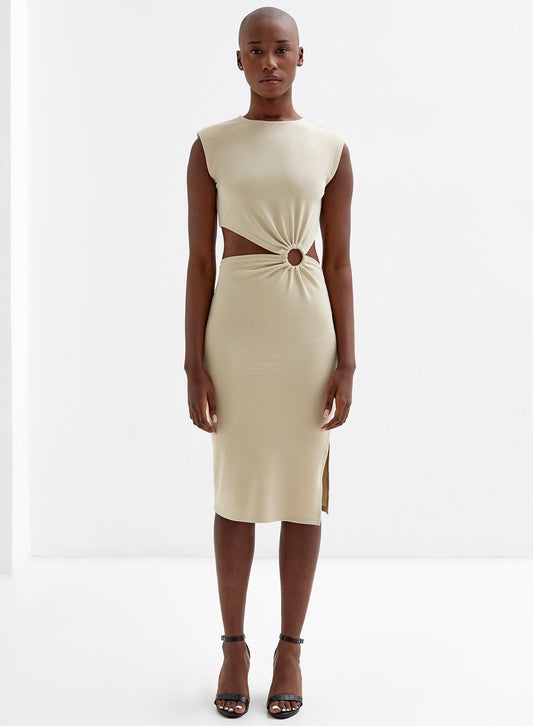 Vita Cut Out Dress Nude