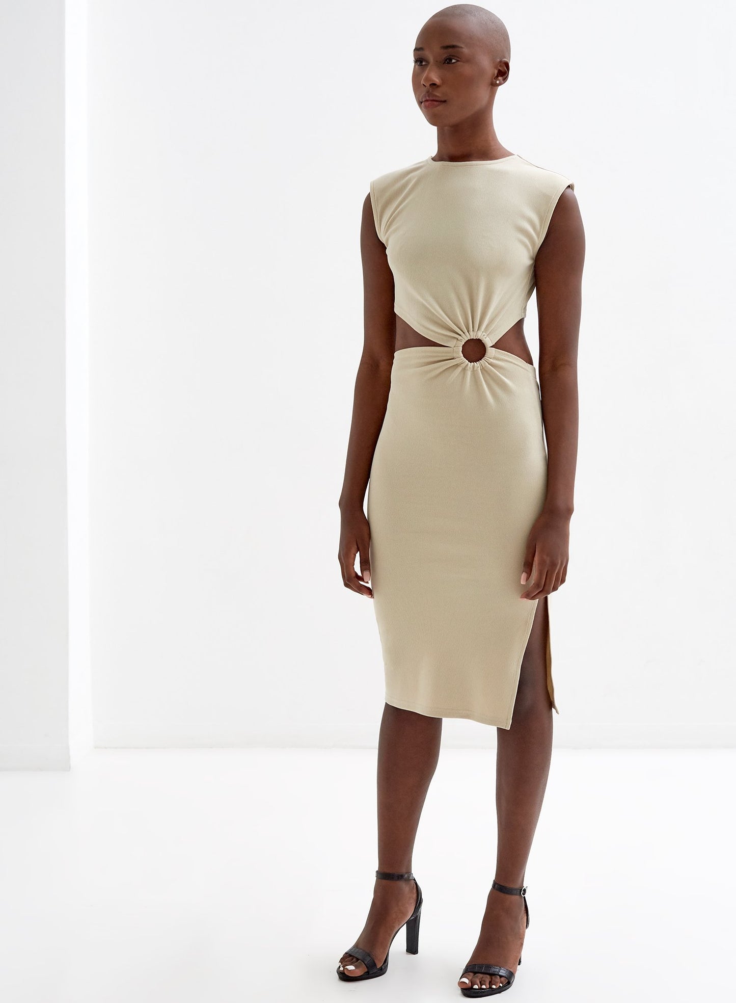 Vita Cut Out Dress Nude