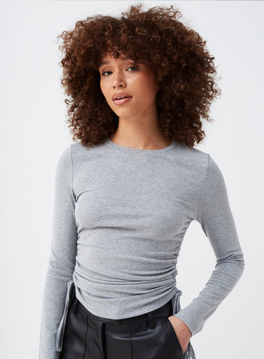 Matilda Ruched Side Top Grey