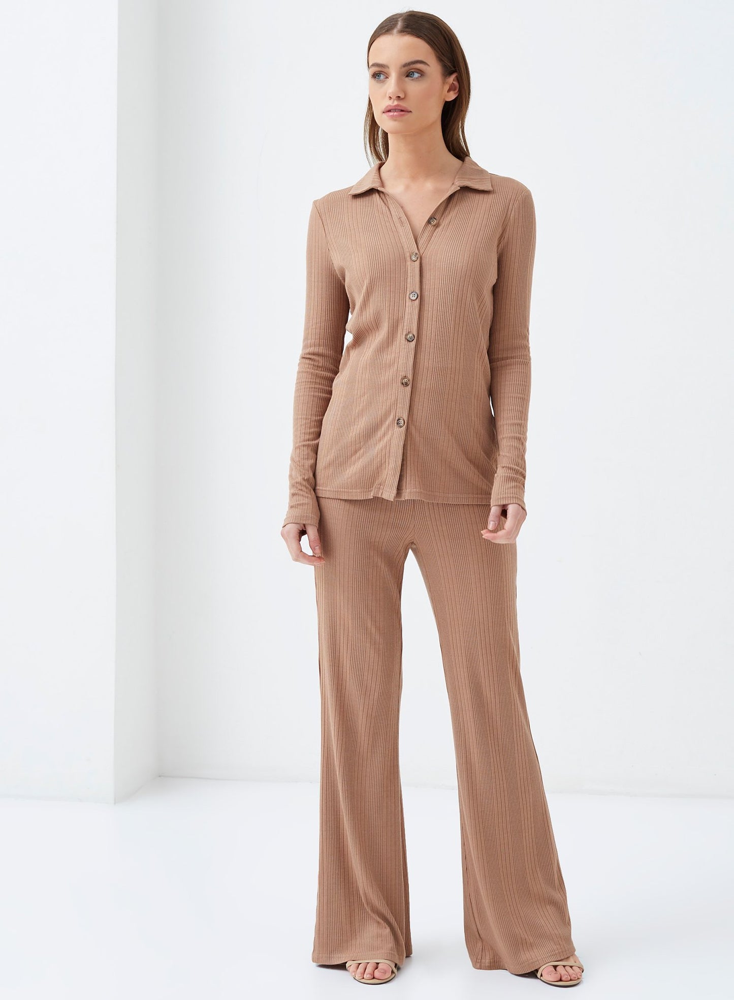 Rogue Button Front Top Nude