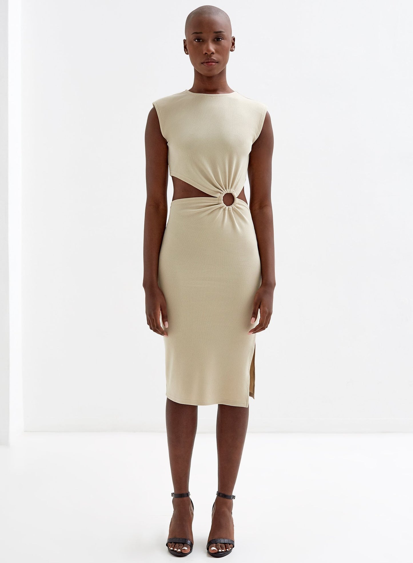 Vita Cut Out Dress Nude