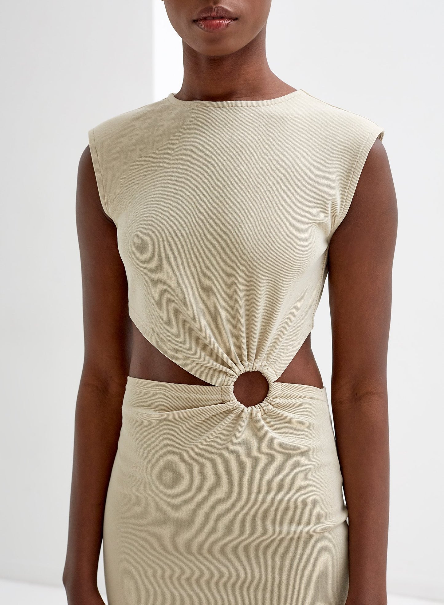 Vita Cut Out Dress Nude